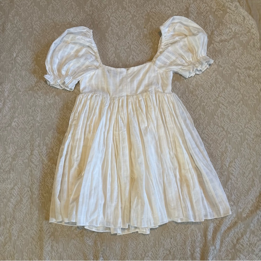 NWT Lulus A day in Paris puff sleeve babydoll square neck mini dress - Picture 10 of 10